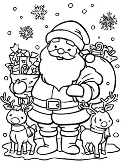 Jul - fargeleggingsark for barn