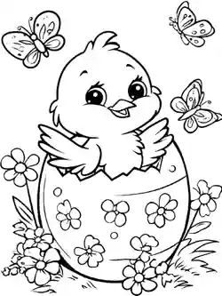 Påske - fargeleggingsark for barn