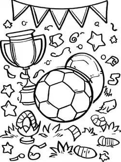 Fotball - fargeleggingsark for barn