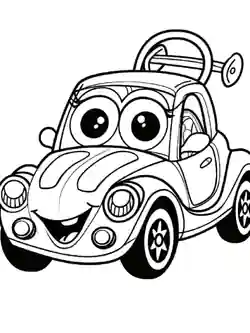 Racerbil - fargeleggingsark for barn